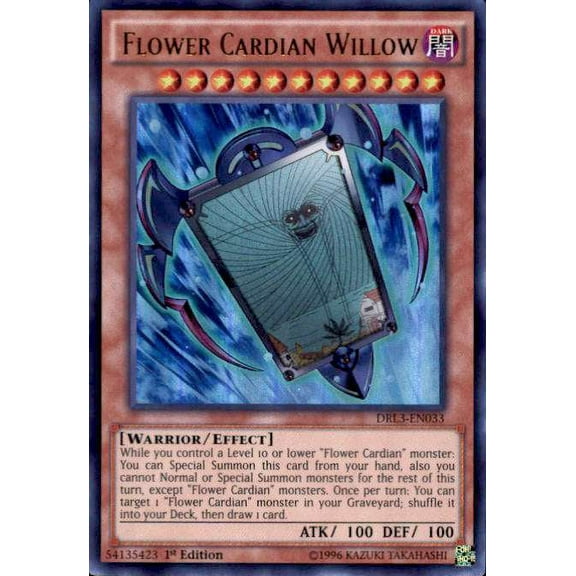 YuGiOh Dragons of Legend: Unleashed Ultra Rare Flower Cardian Willow DRL3-EN033