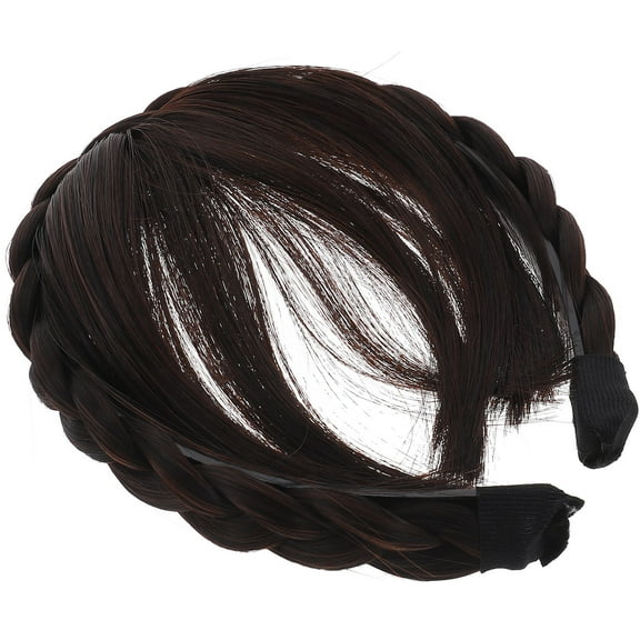 FESTFENDS Front Hair Bangs Wig Headband Adjustable Headband for Women Daily 1Set