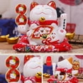 thumbnail image 5 of 7Inch Ceramic Beckoning Cat Maneki Neko Ornament Feng Shui Decoration Swing Lucky Cat,C, 5 of 5