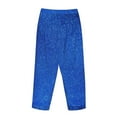 thumbnail image 5 of Naloa Blue Glitter Print Women’s Ultra-Soft Comfy Pajama Lounge Pants with Pockets & Drawstring, 5 of 8