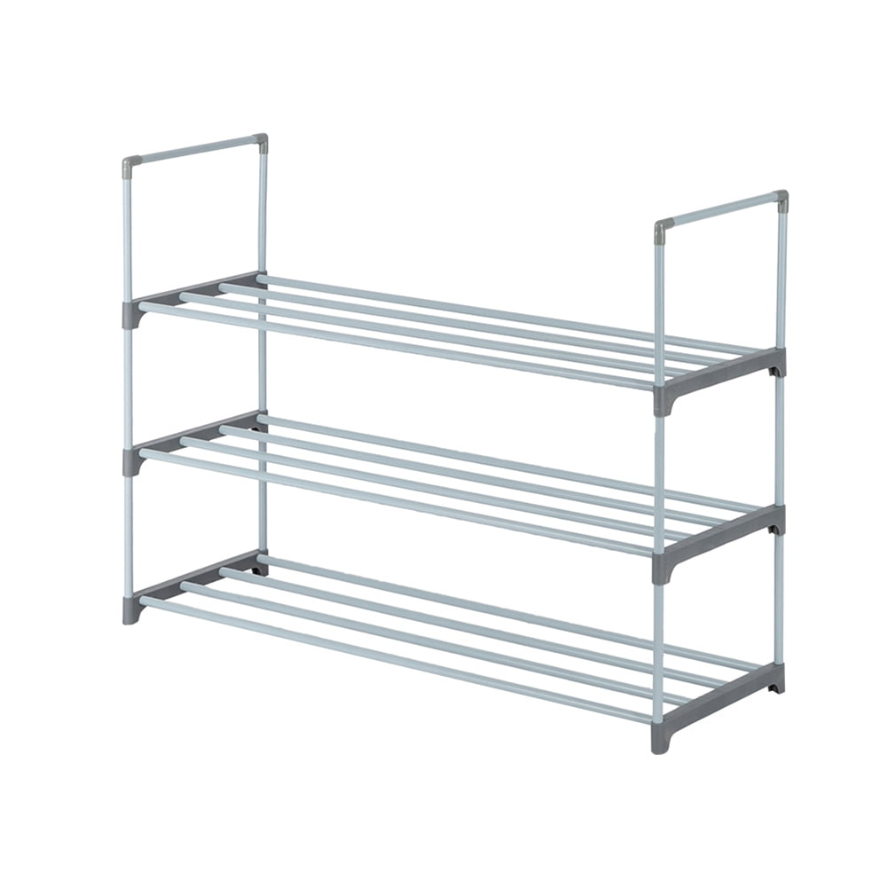 Private Jungle 3-Layer Shoe Rack Metal Storage Rack, Stackable Storage Rack Shoe Storage Rack