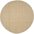 thumbnail image 3 of SAFAVIEH Natural Fiber Arbor Bordered Area Rug, Natural/Gray, 8' x 8' Round - Coastal Design, Natural & Grey, Seagrass, Ideal for Entryway, Kitchen, Living Room, Office, 3 of 12