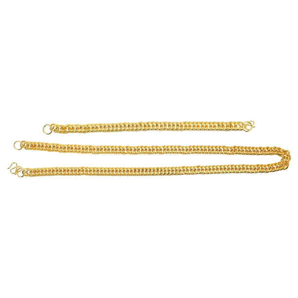 EeaseMX juego de cadenas punk doradas, collar decorativo para hombre, pulsera única de estilo hip-hop