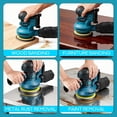 thumbnail image 6 of 5 Inch Cordless Random Orbital Sander for  18V Battery with Dust Collector, 6 Variable Speeds Electric Palm Sander, 6 of 6