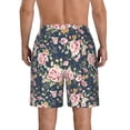 thumbnail image 3 of Kdxio Vintage Floral Pattern Mens Casual Shorts - Drawstring Summer Beach Sports Shorts for Men, 3 of 9