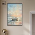 thumbnail image 3 of Boat On The Shore Sailing Wall Art Canvas Wall Art by Art Remedy, Black Floater Frame, 31" x 46", 3 of 7
