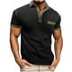 thumbnail image 1 of pstuiky camisetas de hombre, Camisa informal de moda para hombre, color liso, con solapa, mangas, cuello redondo, botones y bolsillo ropa de hombre s, 1 of 6