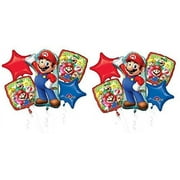 Super Mario Bros Balloon Bouquet - Super Mario Balloons - 10 Pieces