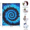 thumbnail image 4 of Blue Tie Dye Mandala Pattern Blanket,Comfortable Soft Flannel Throw Blanket,All Season,Warm Lightweight Blankets for Sofa Bed Couch Living Room Chair,30"x40", 4 of 4