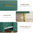 thumbnail image 3 of Bingirl Commode Moderne Cannelée en Bois : Organisateur de Rangement avec Poignées et Pieds en Métal, 3 of 7