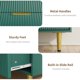 thumbnail image 3 of Moderno fluted cajón wood chest of cajones almacenamiento organizer con metal handles y legs, 3 of 7