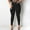 Black, variant on HUPOM Womens Dress Pants Stretchy Pants For Women In Clothing Compression High Waist Rise Long Straight-Leg White L