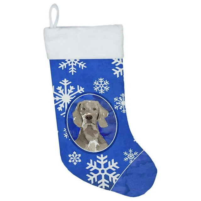 Carolines Treasures CK3897CS Weimaraner Flocons de Neige d'Hiver Bas de Noël
