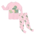 thumbnail image 6 of Wenfanal Pajamas for Girls Long Sleeve Pants Sets ,Boys Girls Suit Long Pants Regular Long Sleeved Round Neck 3D Printed Girls Fashion Size 2-3 Years,Green, 6 of 8