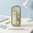 thumbnail image 4 of Portable Pen Case Transparent Mesh Storage Bag,Grid Mesh Pen Pencil Bag with Zipper Clear Makeup Color,Pen Pouch Office Organizer Box For Adluts,Teen 8.66*4.33IN Mint Green, 4 of 6