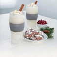 thumbnail image 5 of Freezer Gel Chiller Double Wall Plastic Frozen Pint Glass 16 Ounce Set of 4 Black and Grey, 5 of 6