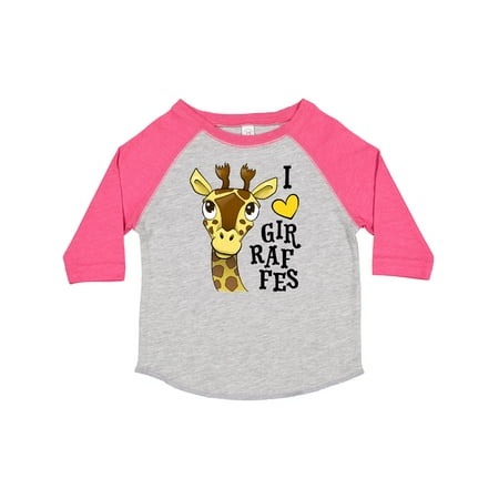 

Inktastic I Love Giraffes Gift Toddler Boy or Toddler Girl T-Shirt