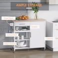 thumbnail image 4 of HOMCOM Kitchen Trolley Wheeled Storage Island with Drawer and Open Shelf, 4 of 10