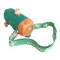 thumbnail image 1 of Botella de agua de autobús para niños con pajitas, taza para beber, bonita botella de agua de 500ml con correa extraíble para niños y niñas, ejercicio verde, 1 of 9