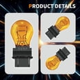 thumbnail image 3 of 3157A(Amber) Bulbs 10 Pack,12V P27/7W 3047 3057 3457 Miniature Bulb,Brake Light Turn Signal Side Marker Tail Light Bulb Replacement, 3 of 3