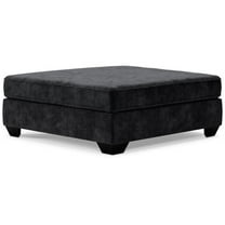 Signature Design by Ashley Lavernett Oversized Fabric Accent Ottoman in Charcoal