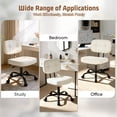 thumbnail image 4 of edx Height Adjustable Office Desk Chair, Low-Back Lumbar Support Rolling Work Swivel Task Chair with Wheels for Home Office Bedroom, Beige, 4 of 9