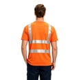 thumbnail image 5 of Mens high vis shirts Quick Dry Hi Vis Reflective Safety Short Sleeve T Shirts Construction Work Shirts with Reflective Strips Orange 4XL, 5 of 6