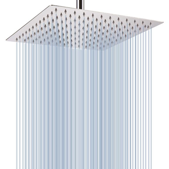 Alcachofa de ducha Voolan Rainfall de acero inoxidable, 30 cm, cromada