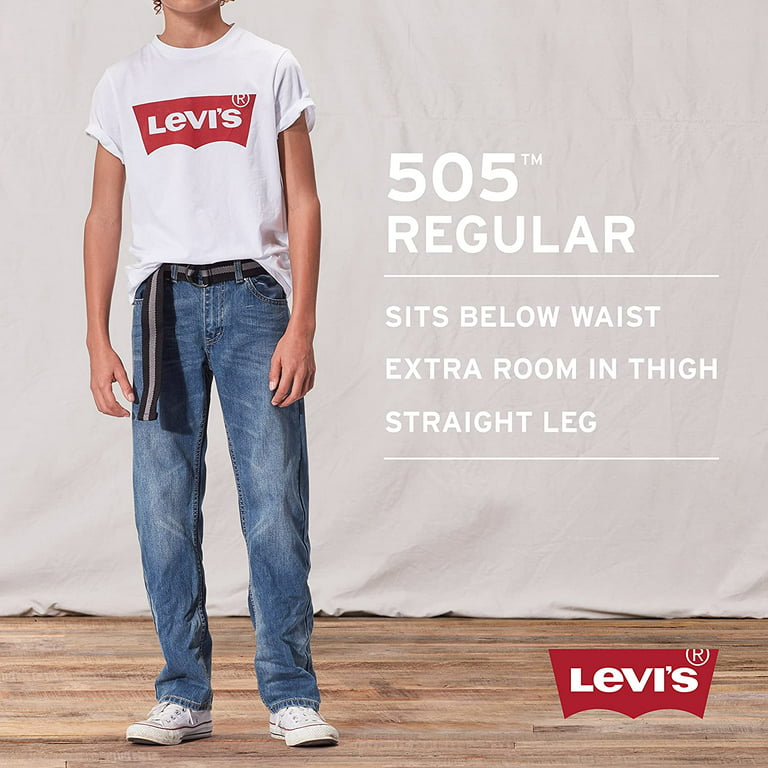 spanning plannen Er is behoefte aan Levi's Kids 505 Regular Fit Jean - Slim (Big Kids) Dirt Road - Walmart.com
