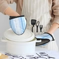 thumbnail image 6 of Non-Slip Mini Oven Mitts With Duck Beak Design Are Easy To Take Off And Wear And Easy To Hang For Oven Pot Tripod Barbecue Casserole Light Blue Stripe_3 2pcs, 6 of 7