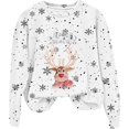 thumbnail image 5 of Chandail Sans Capuche Décontracté à Manches Longues et Col Rond pour Femmes, Imprimé de Noël Automne Hiver, 5 of 5