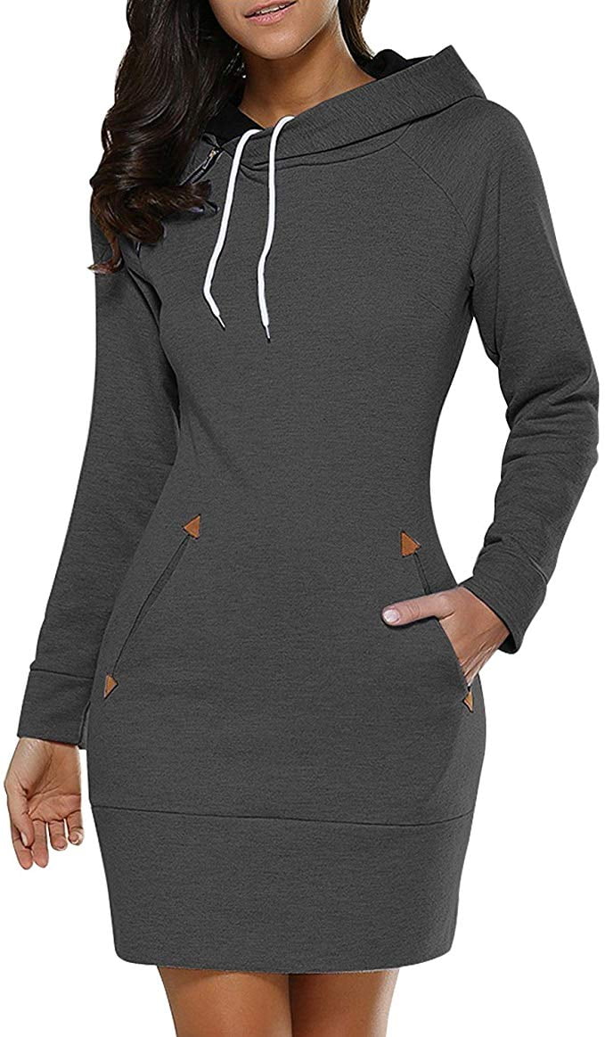 Midi Hoodie Dress With Pocket | Walmart 