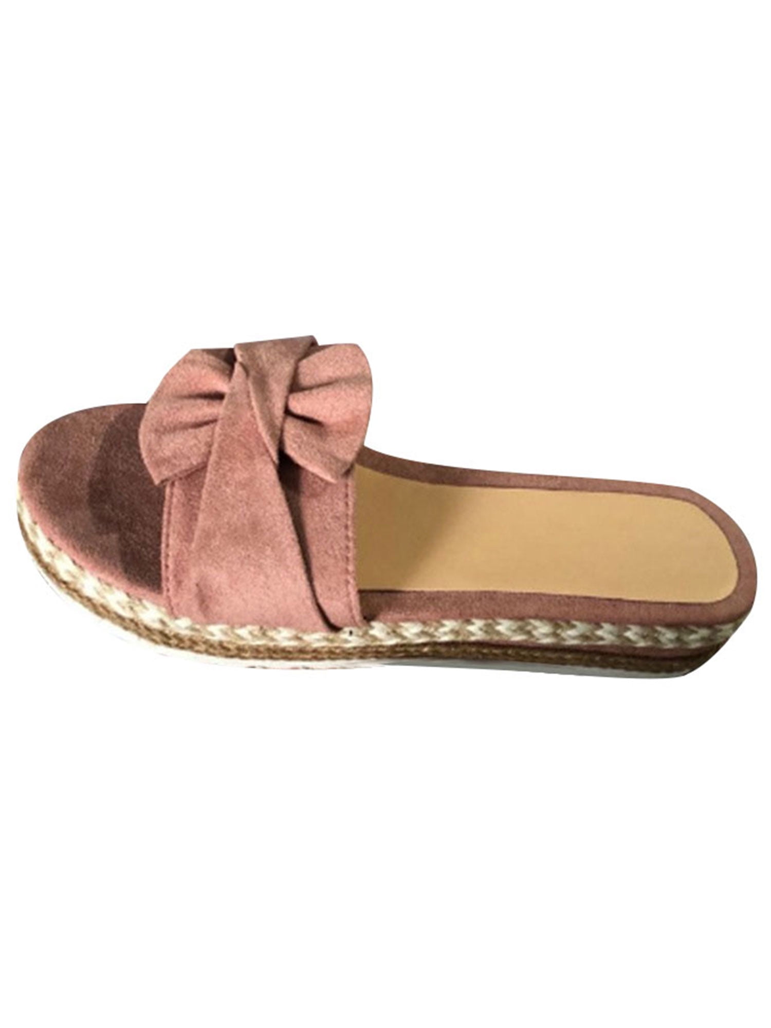 Ladies Womens Slip On Mules Platform Espadrilles Wedge Summer Sandals Shoes Size 