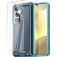 thumbnail image 1 of KOMI for Samsung Galaxy S24/S25 Case with Glass Screen Protector,Heavy Duty Drop Protection Full Body Rugged Shockproof Military Protective Tough Durable Cover for Galaxy S24/S25 6.1" 5G 2025 Blue, 1 of 5