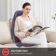 thumbnail image 3 of Massage Seat Cushion with Heat Vibration Back Massage Chair Pad with 10 Motors, Memory Foam Support, 2 Heat Levels, Remote Control, 3 of 5