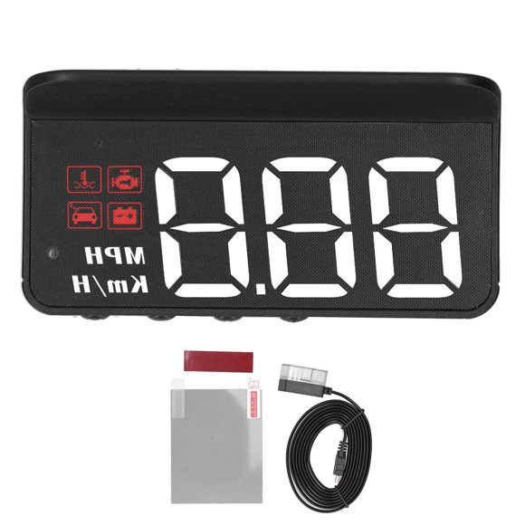 Head Up Display, Fatigue Driving Reminder Windshield Hud Head Up Display Overspeed Alarm Universal For Obd2 Agreement Gasoline Vehicles For Cars