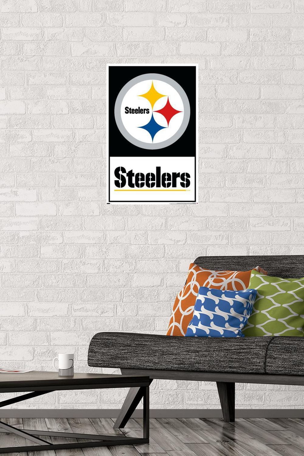 NFL Pittsburgh Steelers - Logo 21 Wall Poster, 22.375" x 34" Framed