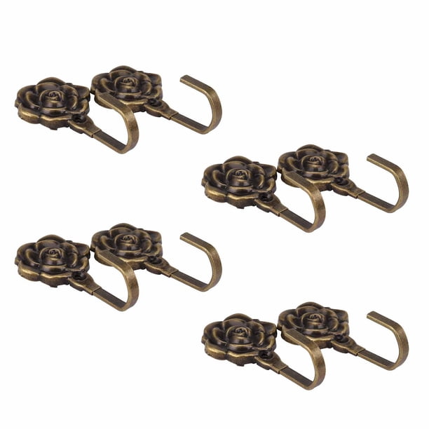 8 Uds Metal flor cortina alzapaños soportes ganchos de pared Decoración