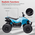thumbnail image 5 of Officially Licensed Mc-Laren Ride On Car, 4 Wheeler for Kids 3+, 24V Battery Powered Electric ATV for Toddlers with LED Lights, Music Mode, USB, Blue, 5 of 8