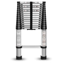 luminescence lez 14.5 ft Aluminum Telescoping Ladder, 330 lbs Capacity ...