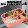 thumbnail image 4 of SIYTUAU Lunch Box With Utensils Compartimented Meal Prep Container Microwave Safe Durable Plastic Food Storage 8.27X5.91X2.56 Inch, 4 of 7