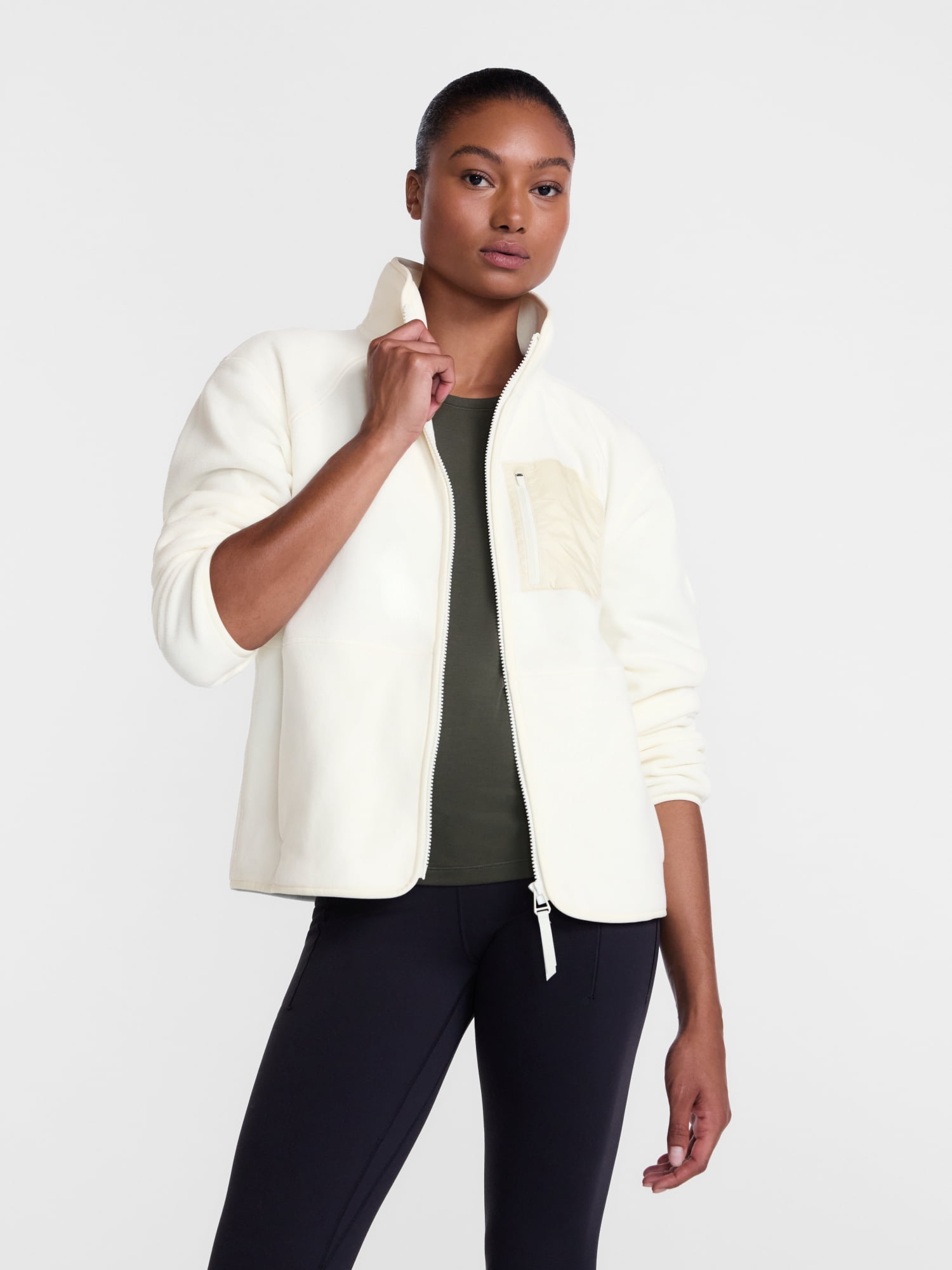 Ozark Trail Women's and Women's Plus Fleece Zip Up Jacket, Sizes XS-3X