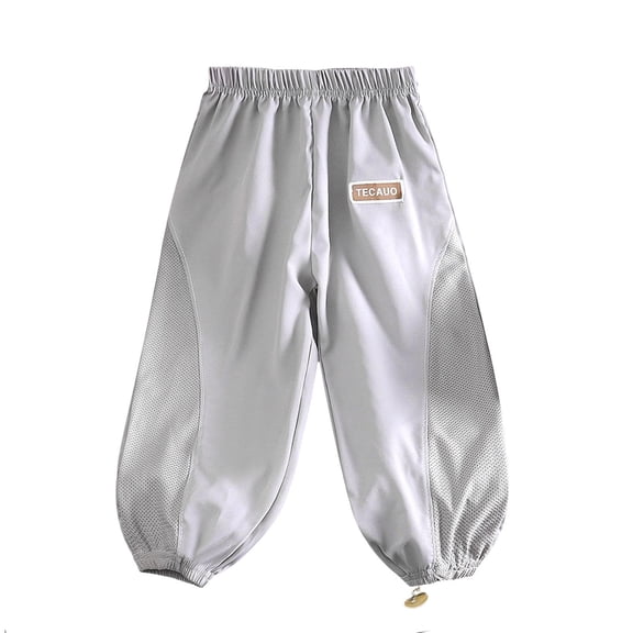 WRKEKC Kids Sweatpants Summer Color Block Mosquito Repellent Pants Elastic Waist Cuffed Ankle Lightweight Fabric Comfortable Fit for 18 Months - 12 Years