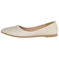 thumbnail image 2 of Forever Shoes Women Ballet Basic Flats Pointed Toe Comfort Insoles ALICIA-32 Beige PU 7.5, 2 of 3