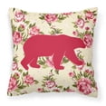 thumbnail image 2 of Carolines Treasures Bear Shabby Chic Roses Square Decorative Outdoor Pillow, 2 of 2