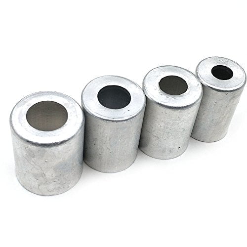 Nikauto 100pcs /Lot 3/8'' 1/2'' 5/8'' 3/4''Car Air Conditioning Pipe Joint Fitting Sleeve R134 Crimp Ferrule joint A/C Hose Fitting Reduced Hose fitting Aluminum Cap