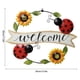 thumbnail image 1 of Cartel de bienvenida de metal con girasol y abeja, decoración de pared de metal para exteriores (cartel de bienvenida con girasol y mariquita) LingWen 8390614627611, 1 of 1