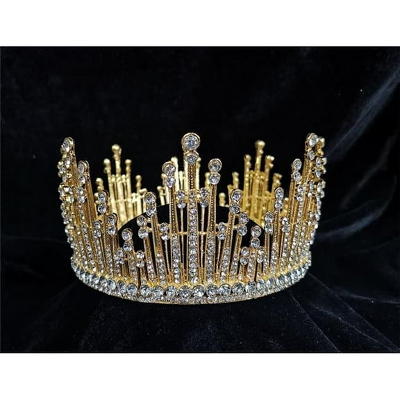 Tian Sweet 34025-GD 11 oz Large Gold Crown Cake Topper