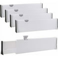 thumbnail image 1 of Set of 4 Expandable Kitchen Drawer Dividers 37.8 - 54 CM Plastic Adjustable Kitchen Drawer Organiser, Kitchen Drawer Dividers for Cutlery, Dresser, Desk, 1 of 5