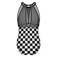 thumbnail image 5 of Two T Swimsuit Sexy Black White Checkerboard Female Swimwear One Piece Bodysuit Holiday Surf Push Up Hollow Out Bathing Suits, 5 of 7